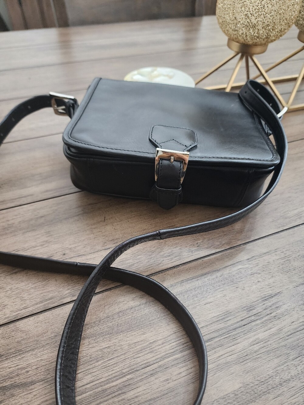 Classic Black Crossbody Bag - Genuine Leather Crossbody, Made In India